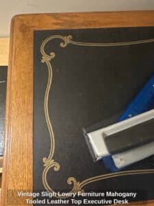 Vintage-Sligh-Lowry-Furniture-Mahogany-Tooled-Leather-Top-Executive-Desk-second-image