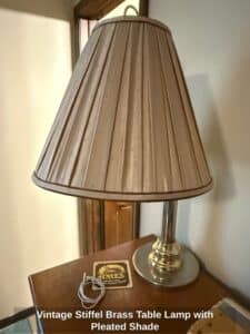 Vintage-Stiffel-Brass-Table-Lamp-with-Pleated-Shade
