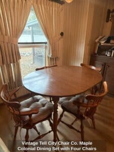 Vintage-Tell-City-Chair-Co.-Maple-Colonial-Dining-Set-with-Four-Chairs-1