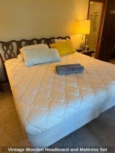 Vintage-Wooden-Headboard-and-Mattress-Set-1