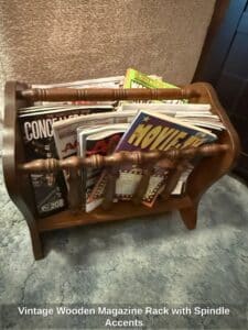 Vintage-Wooden-Magazine-Rack-with-Spindle-Accents-1