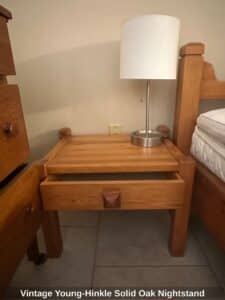 Vintage-Young-Hinkle-Solid-Oak-Nightstand