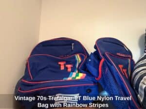 Vintage-s-Trafalgar-TT-Blue-Nylon-Travel-Bag-with-Rainbow-Stripes-1