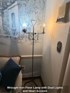 Wrought-Iron-Floor-Lamp-with-Dual-Lights-and-Heart-Accents-second-image-1