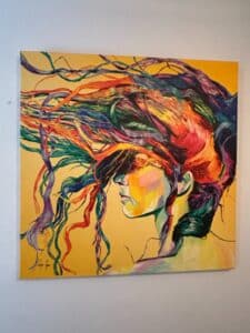 Abstract-Portrait-of-a-Woman-with-Flowing-Hair-by-Linzi-Lynn