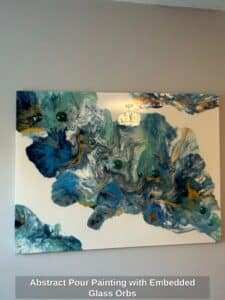 Abstract-Pour-Painting-with-Embedded-Glass-Orbs