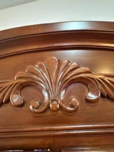 American-Drew-Cherry-Wood-China-Cabinet-with-Glass-Doors-third-image