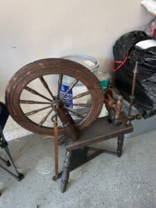 Antique-Wooden-Spinning-Wheel