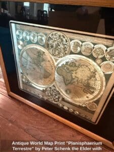 Antique-World-Map-Print-Planisphaerium-Terrestre-by-Peter-Schenk-the-Elder-with-Celestial-Charts