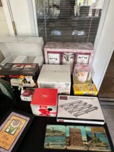 Assorted-Vintage-Kitchenware-and-Decorative-China-including-Fifth-Avenue-Canisters-and-Anchor-Hocking-Glassware