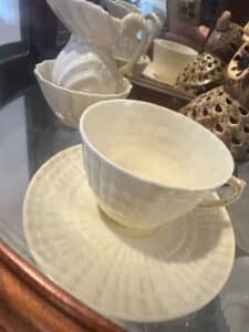 Belleek-Ireland-Neptune-Pattern-Teacup-and-Saucer