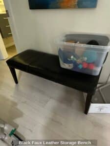 Black-Faux-Leather-Storage-Bench