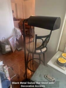 Black-Metal-Swivel-Bar-Stool-with-Decorative-Accents