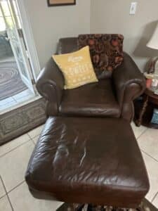 Brown-Leather-Recliner-Armchair-with-Ottoman