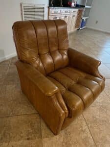 Brown-Leather-Tufted-Recliner-Armchair-second-image