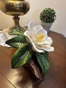 Ceramic-Magnolia-Flower-and-Leaf-Figurine