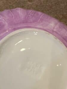 Corn-Husk-Angel-Figurine-in-Seymour-Mann-Hand-Painted-Ceramic-Flower-Bowl-third-image