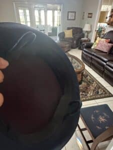 Dark-Blue-Wide-Brimmed-Hat-with-Feather-and-Decorative-Stitching-second-image