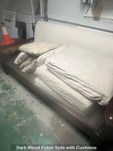 Dark-Wood-Futon-Sofa-with-Cushions
