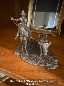 Don-Polland-Maverick-Calf-Pewter-Sculpture