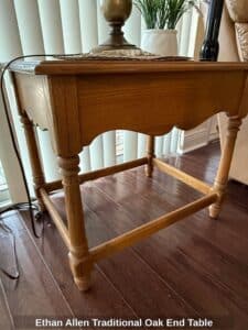 Ethan-Allen-Traditional-Oak-End-Table