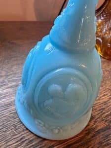 Fenton-Blue-Satin-Glass-Mother-and-Child-Bell-second-image
