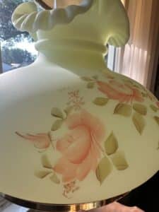 Fenton-Burmese-Hand-Painted-Rose-Lamp-second-image