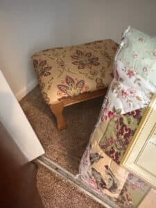 Floral-Upholstered-Ottoman