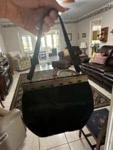 Garray-Black-Velvet-Evening-Bag-with-Lace-Trim-third-image