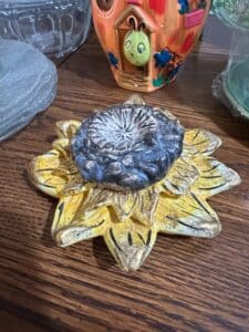Heather-Goldminc-Blue-Sky-Sunflower-Candle-Holder