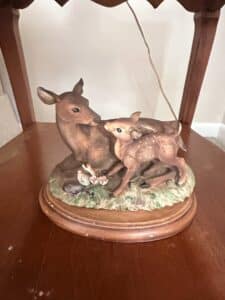 Homco-Masterpiece-Porcelain-Doe-and-Fawn-Figurine