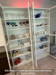 IKEA-BILLY-or-OXBERG-Bookcase-with-Glass-Doors-White