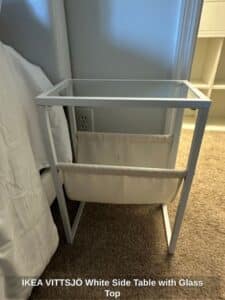 IKEA-VITTSJ-White-Side-Table-with-Glass-Top