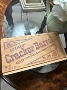 Kraft-Cracker-Barrel-Natural-Cheddar-Cheese-Wooden-Crate