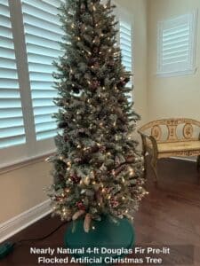 Nearly-Natural-ft-Douglas-Fir-Pre-lit-Flocked-Artificial-Christmas-Tree