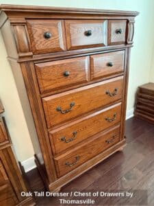 Oak-Tall-Dresser-or-Chest-of-Drawers-by-Thomasville