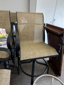 PHI-VILLA-Swivel-Metal-Textilene-Outdoor-Bar-Stool-with-Arms-second-image