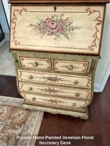 Pulaski-Hand-Painted-Venetian-Floral-Secretary-Desk