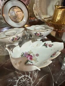 R.S.-Prussia-Porcelain-Leaf-Shaped-Dish-with-Floral-Motif