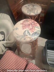 Rattan-Bar-Stool-with-Floral-Upholstery