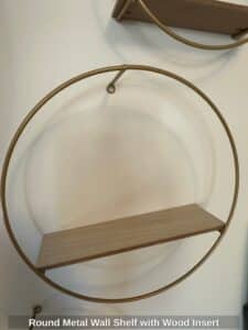 Round-Metal-Wall-Shelf-with-Wood-Insert-second-image