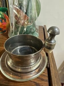 Silver-Plate-Wine-Bottle-Coaster-and-Stopper-Set