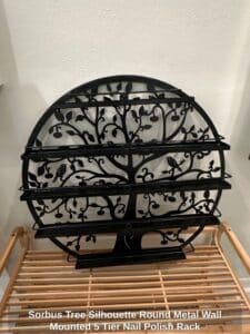 Sorbus-Tree-Silhouette-Round-Metal-Wall-Mounted-Tier-Nail-Polish-Rack