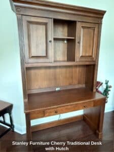 Stanley-Furniture-Cherry-Traditional-Desk-with-Hutch