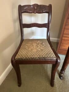 Tell-City-Duncan-Phyfe-Style-Mahogany-Rose-Back-Side-Chair