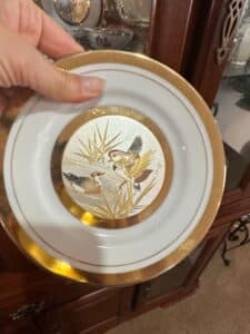 The-Art-of-Chokin-Plate-with-Birds-and-Reeds