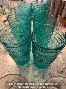 The-Pioneer-Woman-Adeline-Turquoise-Hobnail-Glass-Tumblers