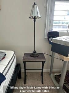Tiffany-Style-Table-Lamp-with-Stingray-Leatherette-Side-Table