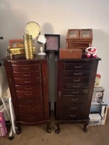 Two-Wooden-Jewelry-Armoires