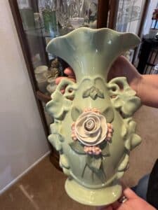 Vintage-Capodimonte-Style-Porcelain-Vase-with-Applied-Roses